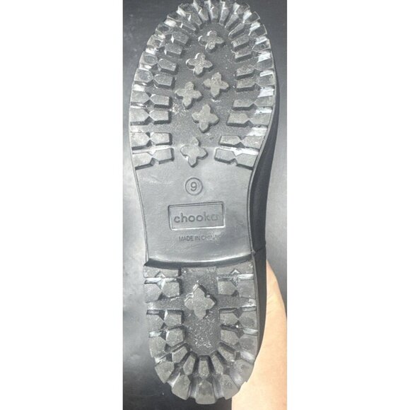 Chooka Women’s Duck Chelsea Black Slip On Rain Boot Waterproof Rubber Sz 9 - Picture 5 of 6